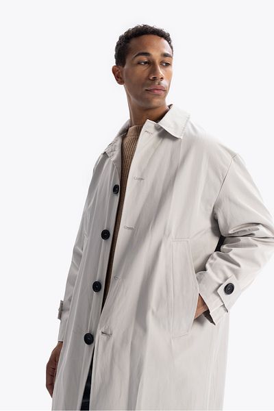 GIESTO Γκρι Oversize καμπαρντίνα
