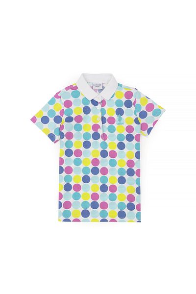 U.S. Polo Assn. Λευκό μπλουζάκι πόλο για κορίτσια 50283349 -VR013