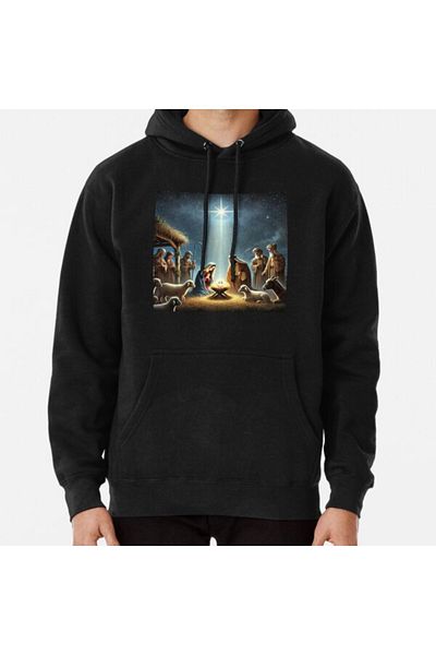THEWERT Hanorac unisex cu imprimeu artistic Birth of Baby Jesus