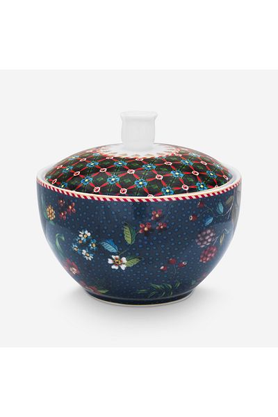 Pip Studio Berry Blues Blue Porcelain Sugar Bowl 300 ml