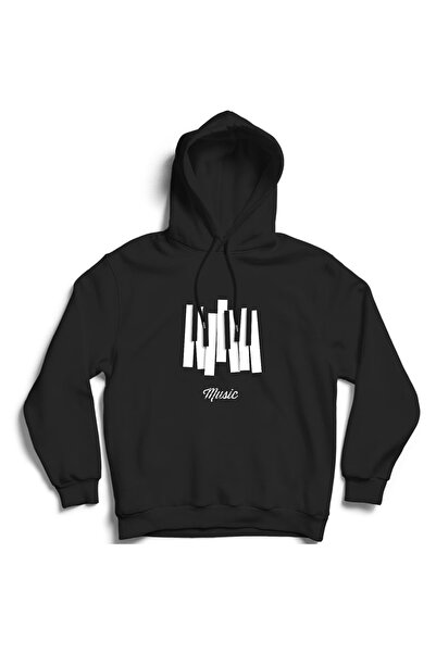The Fame Piyano, Müzik, Piano, Music Pamuklu Kapüşonlu Sweatshirt Hoodie