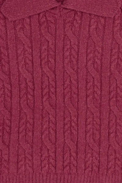 U.S. Polo Assn. Kız Çocuk Fuşya Bebe Yaka Kazak