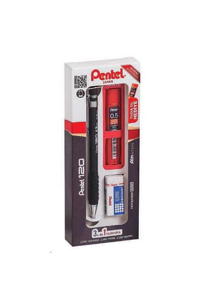 Pentel Versatil 0.5mm 3-Piece School Set - Pen and Eraser Min Gift