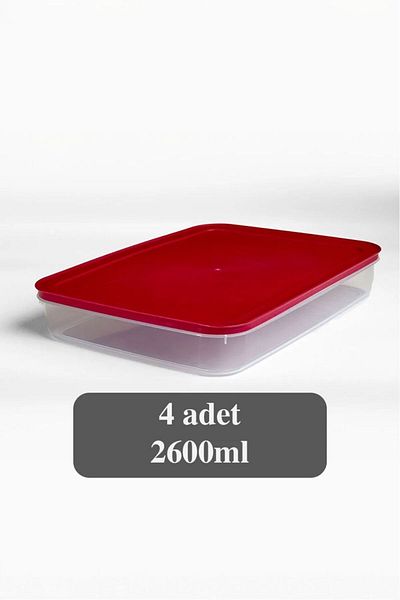Mapple Home 4-Piece Refrigerator Organizer - 2600 ml Storage Container for Microwave, Freezer and Freezer
