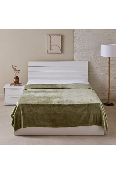 Home Box Nova Solid Flannel Queen Blanket - 200x220 cm