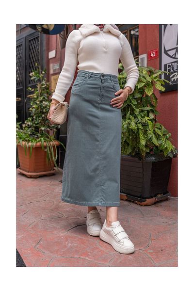 VELLICHOR Μεσαίο Lycra Gabardine Φούστα