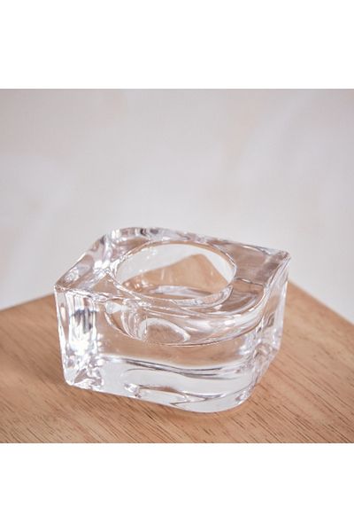 Home Box Ezra Glass Tealight Candleholder - 7.6x6x4.5 cm