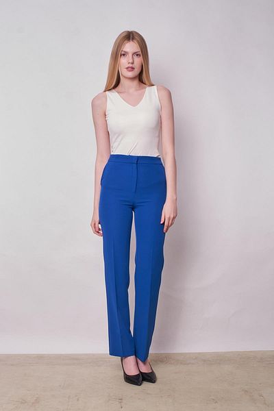 Jument Pantaloni clasici din țesătură lycra ușoară, cu talie înaltă, pentru femei, cu buzunar lateral, picior din țeavă (Jachetă Jument 3)
