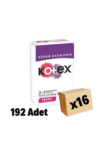 Kotex 2in1 Bladder + Menstrual Extra Ultra Long Pad 192 Pieces 16 Packs