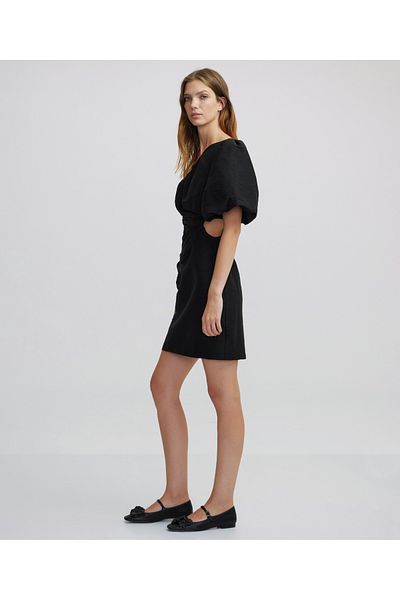 İpekyol Asymmetrical Sleeve Design Mini Dress