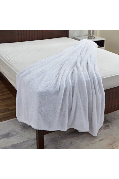 Home Box Lux Popcorn Queen Flannel Blanket - 220x200 cm