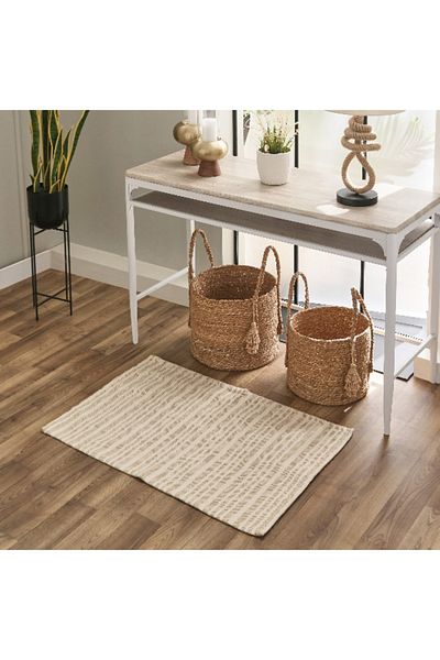 Home Box Textura Terreno Jute Cotton Dhurrie - 60x90 cm