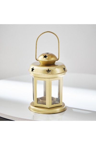 Home Box فانوس معدني مزخرف رائع - 10x10x14 سم