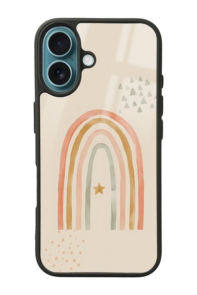 Spoyi حافظة هاتف لامعة بتصميم فني بألوان مائية لهاتف iPhone 16
