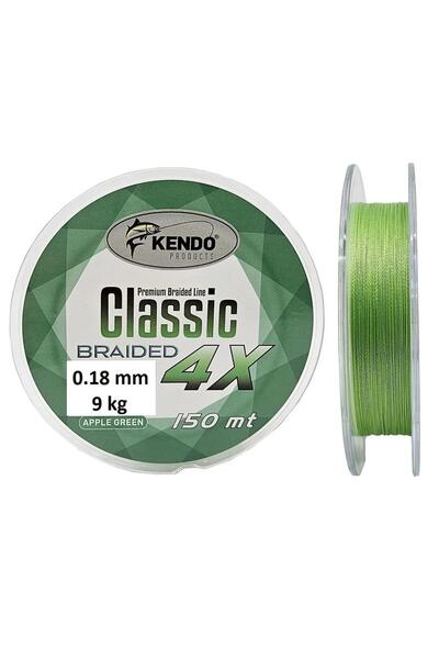 Kendo Κλασικό κορδόνι ψαρέματος 4x 0,18mm 150m Apple Green