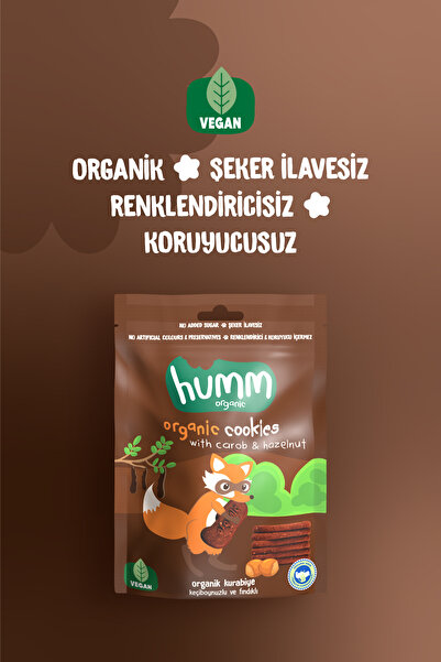 Humm Organic Organik Keçiboynuzlu Fındıklı Kurabiye 6 X 55 gr