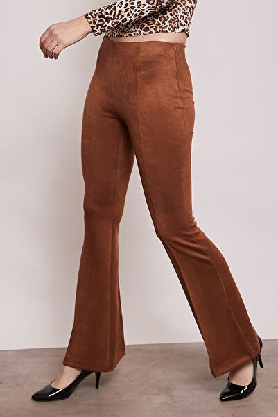 Jument Καστόρινο ύφασμα ελαστικό ύφασμα με ψηλόμεσο μπροστινό και πίσω μέρος με ραμμένο ισοπεδωτικό παντελόνι-μαύρισμα