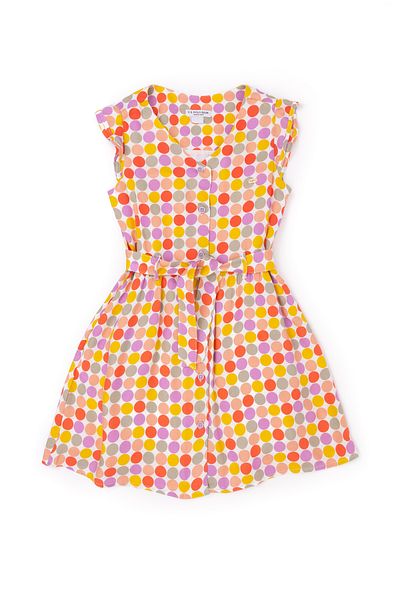 U.S. Polo Assn. Girls Pomegranate Flower Sleeveless Woven Dress 50282949-Vr239