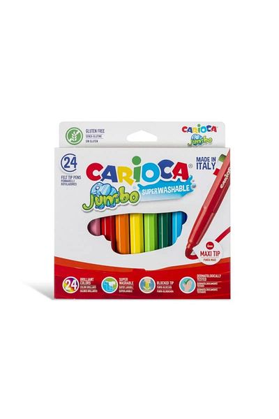 CARIOCA 24-piece Jumbo Washable Felt Tip CraYons Set