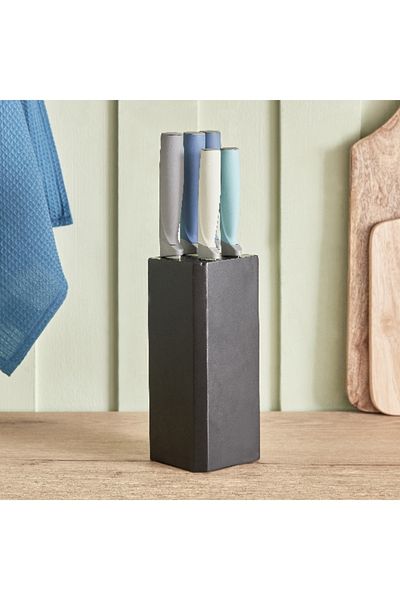 Home Box Cutelaria 6-Piece Knife Set with Block