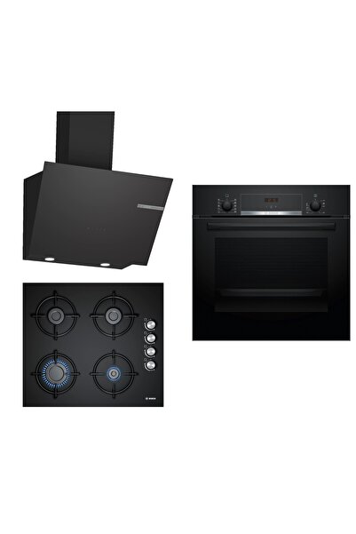 Bosch Siyah 3 Lü Ankastre Set 269 ( HBF514BB1T - POP6C6O10O - DWK66PJ60T )
