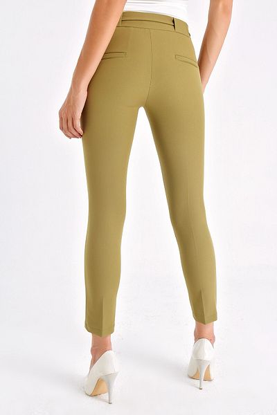 Jument Curea groasă D Cataramă Lycra Lungimea gleznei Pantaloni din stofă-a.kaki