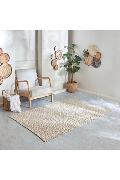 Home Box Textura Terreno Jute Cotton Dhurrie - 110x160 cm