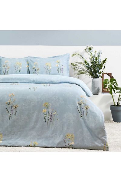 Taç Комплект двойни пликчета за завивки Crown Lilian Blue