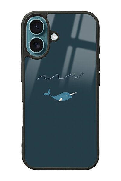 Spoyi iPhone 16 Doodle Fish Tasarımlı Glossy Telefon Kılıfı