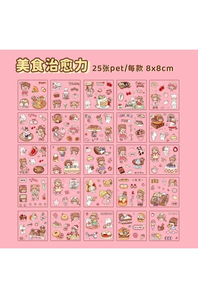 Hobidehobi Sticker Set the Healing Power of Food 25 Sheets