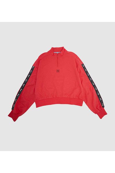 F5 Side Tape Half Zip Sweatshirt For Women