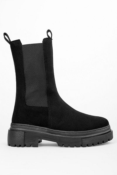 Shoeberry Damskie czarne zamszowe buty Gaze