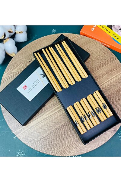 Gift Moda Balık Desenli Chopstick 5'li Set
