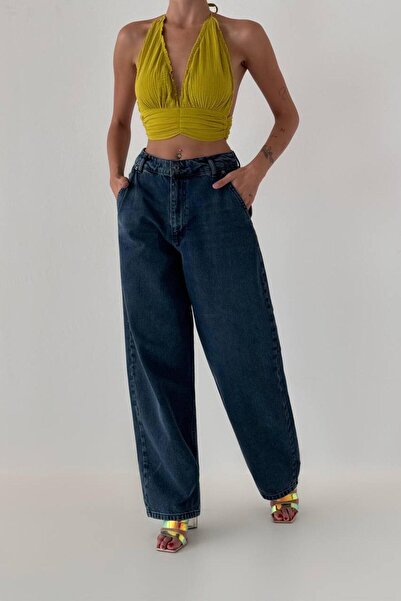 LACARINO 7587 بنطال جينز نسائي مناسب للتزلج