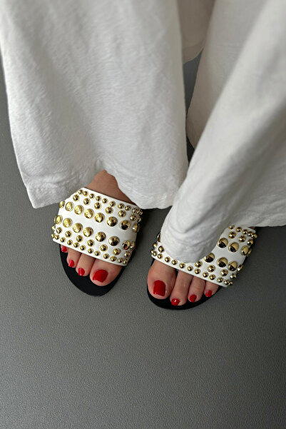 Mupa Shoes Papuci de damă ALBI