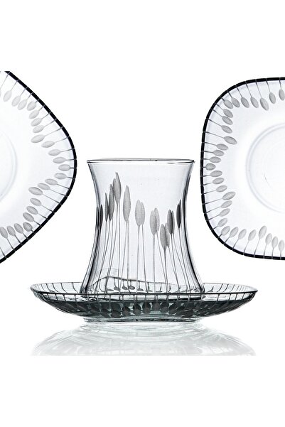 DECOCIA Kazaan 6 Kişilik 12 Parça Çay Seti 170cc Vega Desenli