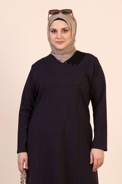 Ferace Γυναικείο φόρεμα Hijab Honeycomb Υφασμάτινο Ζακάρ Μητρικό Δαμάσκηνο