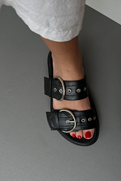 Mupa Shoes Μαύρες γυναικείες παντόφλες