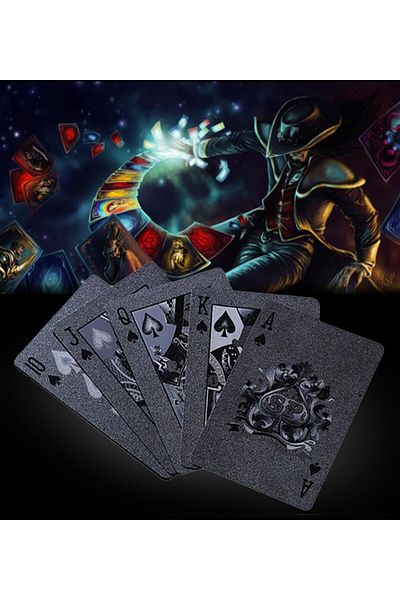 Gift Moda Black Coated Playing Cards Game Card