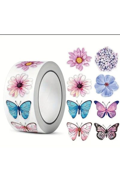 Sonic Butterfly Flower Label Sticker - Removal Notebook Phone