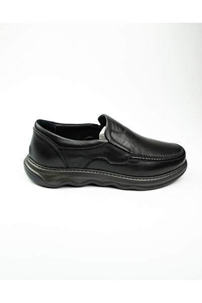 Voyager 1136 Чорні шкіряні чоловічі туфлі на щодень