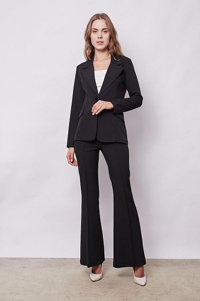 Jument Women's Light Lycra Trousers with High Waist and Pockets - Spanish Leg, Front Stitching Detail (Jacket code Jument 3008)