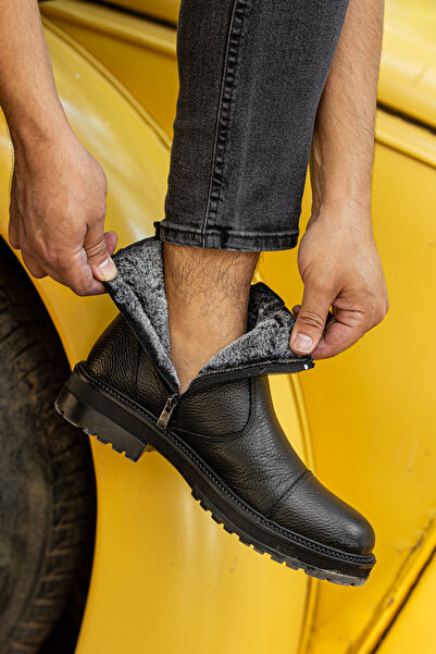 Daxtors Garantili D1985 Hakiki Deri Soğuk Geçirmez Erkek Bot