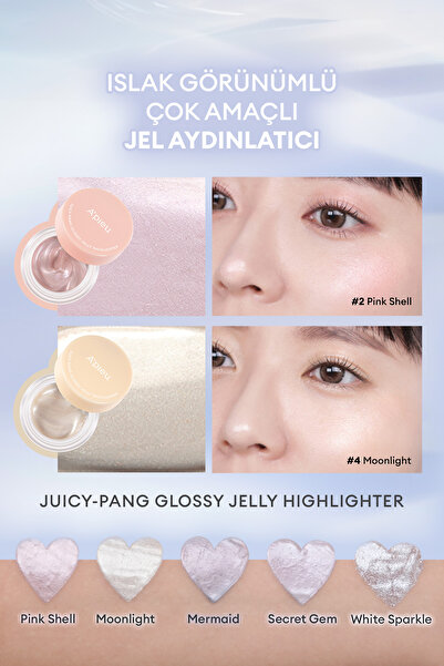 Missha Islak & Doğal Görünümlü Jel Aydınlatıcı A'PIEU Juicy Pang Glossy Jelly Highlighter (#5 Mermaid)