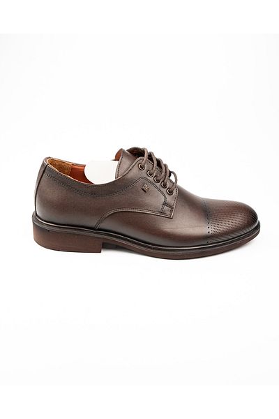 Nobel 1061 Men's Lace-Up Classic Leather Shoes Brown