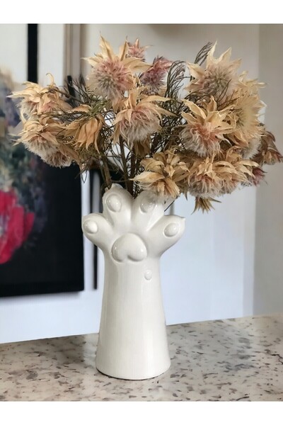 Evion Ceramic Cat's Paw Vase - Decorative Object