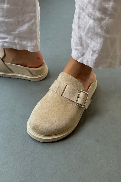 Mupa Shoes BEIGE SUEDE Women's Slippers