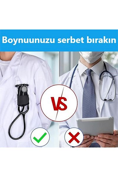 Cantayurdu Сив държач за стетоскоп от естествена кожа - органайзер