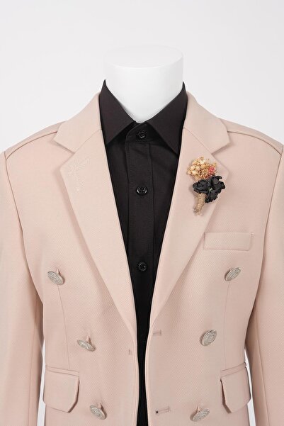 Doctor junior Slim Fit Double Breasted Boy's Jacket/No Shirt_Mnvs01423