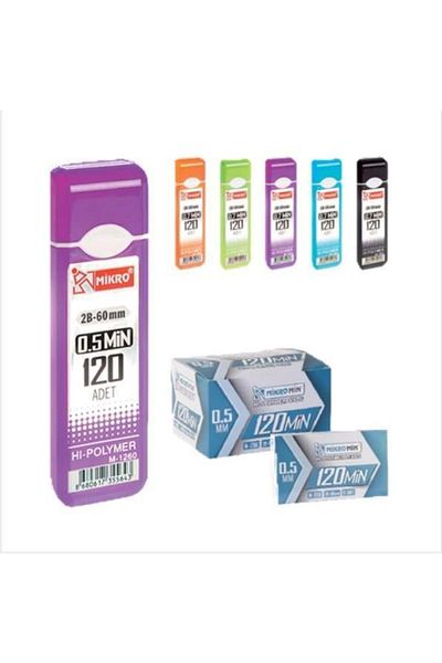 Mikro M-1260 2b-60 Mm 0.5 Min Pen Tip 120 Pieces 12 Pieces
